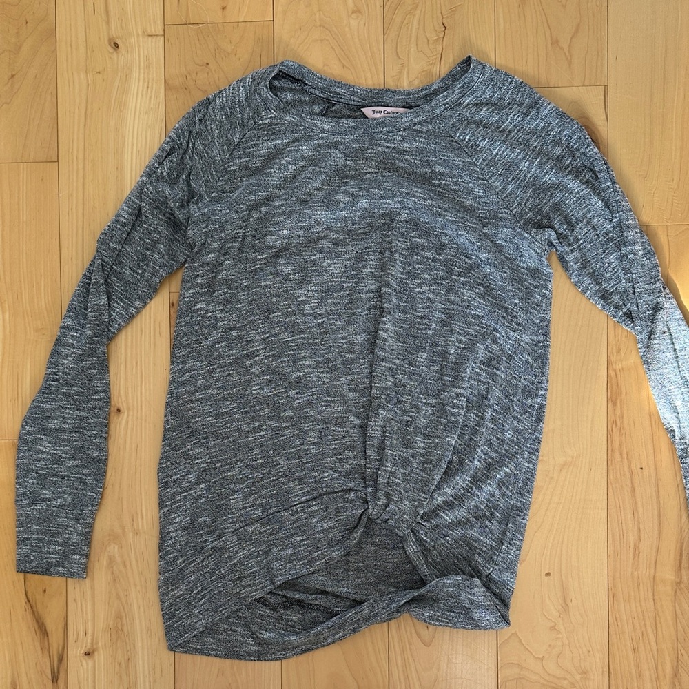 Juicy Couture Charcoal Twist Long Sleeve Tee